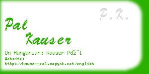 pal kauser business card